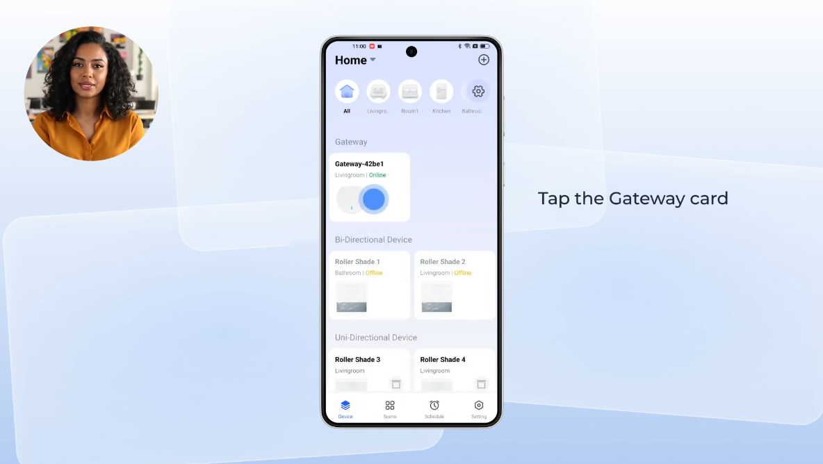 How to set device IP address in Blindzoom App