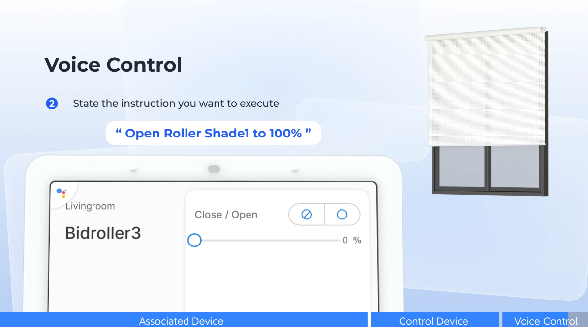 How to connect Google Home via Blindzoom App